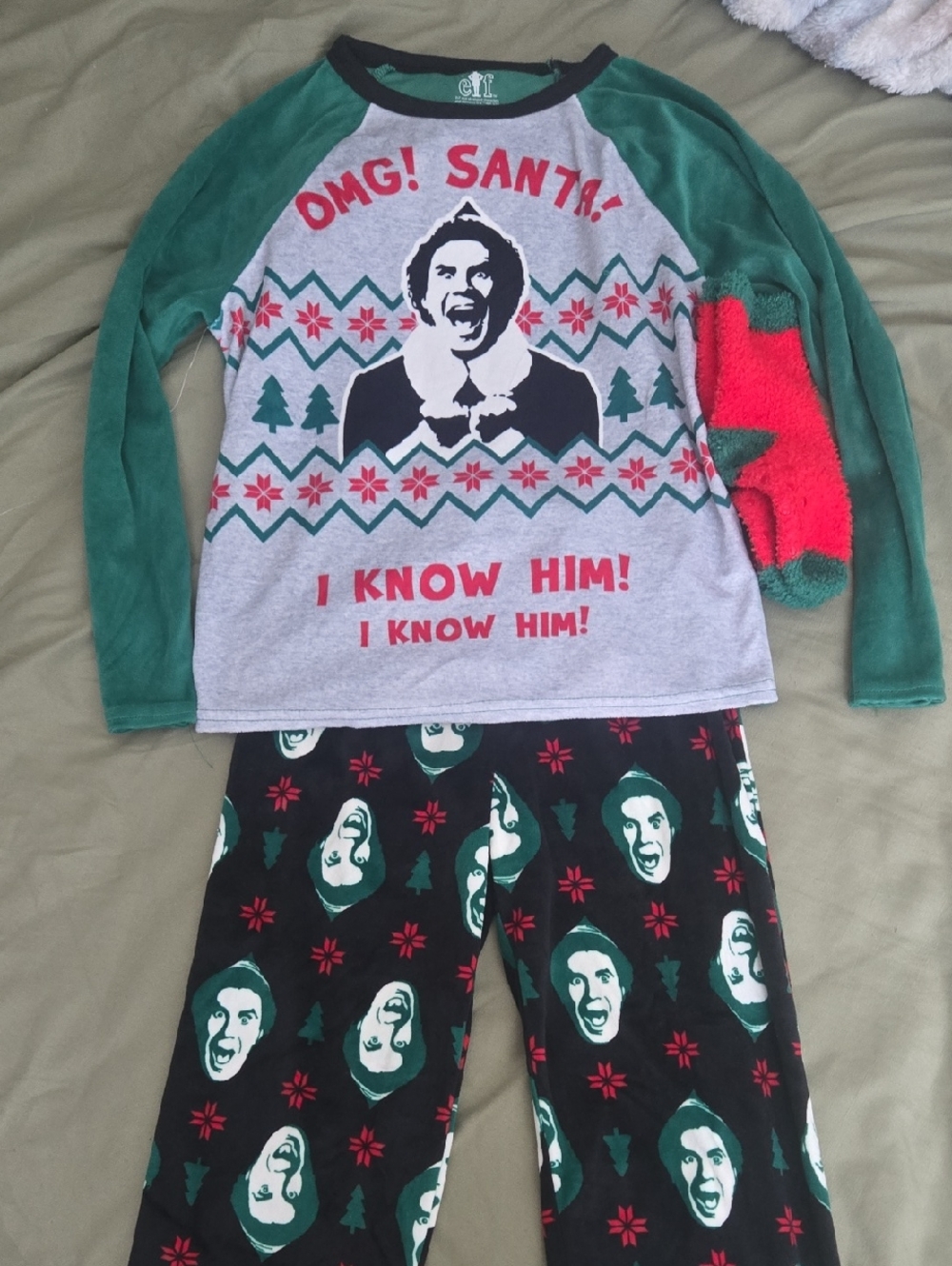 Kids ELF The Movie 'OMG! Santa' Holiday Pajama Set